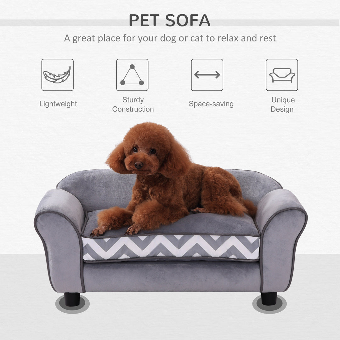 73.5Lx41Wx33H cm Pet Sofa-Grey/Black