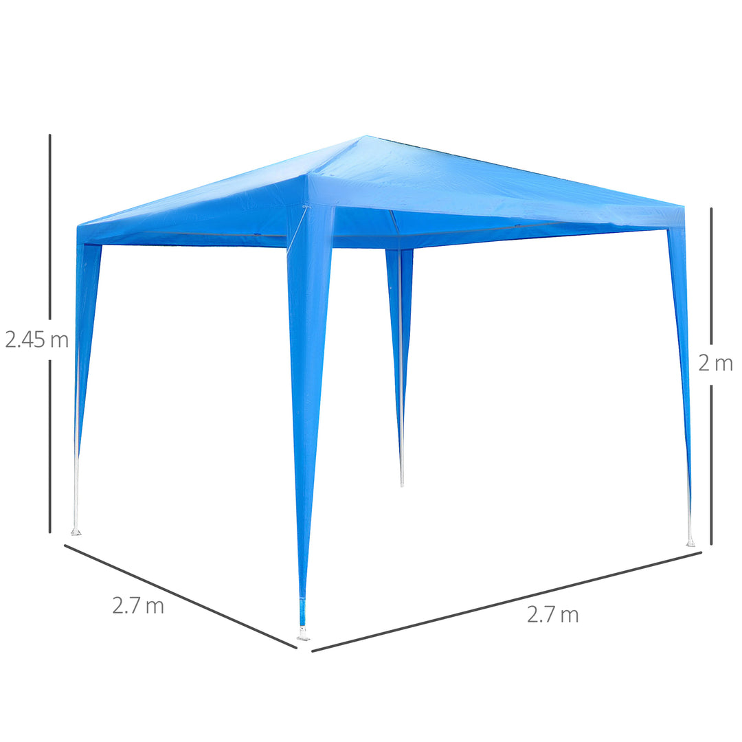 2.7m x 2.7m Garden Gazebo Marquee Party Tent Wedding Canopy Outdoor(Blue)