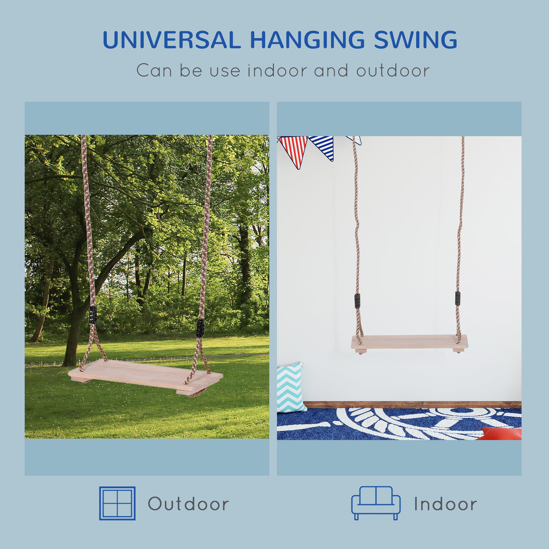 Wooden Garden Swing Seat Outdoor Pine Wood Swing Chair Adults &amp; Kids Adults