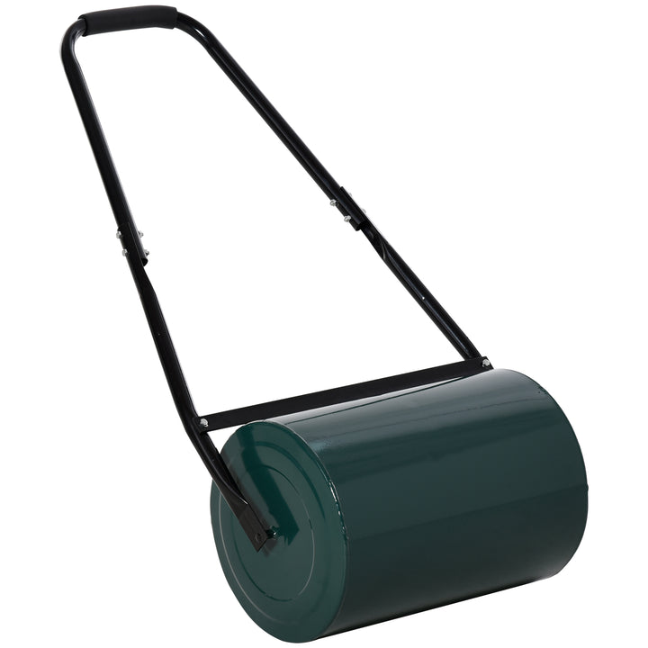 30 L Heavy Duty Water Or Sand Filled Steel Lawn Roller Drum - Green