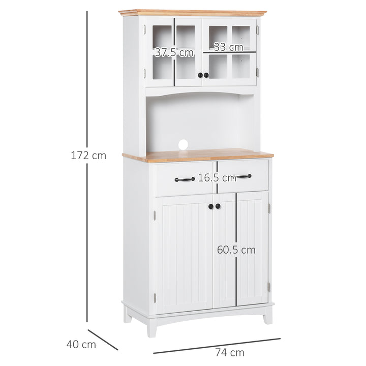 Freestanding Kitchen Cupboard, Kitchen Storage Cabinet - White