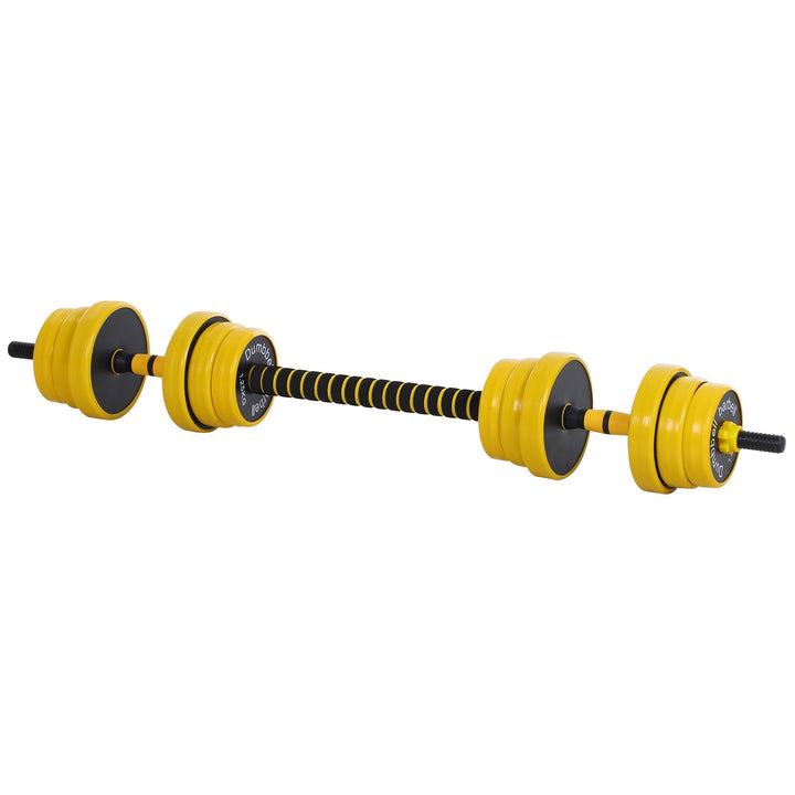 20KGS Dumbbell & Barbell  Adjustable Set Plate Bar Clamp Rod Home Gym Sports Area Exercise Ergonomic