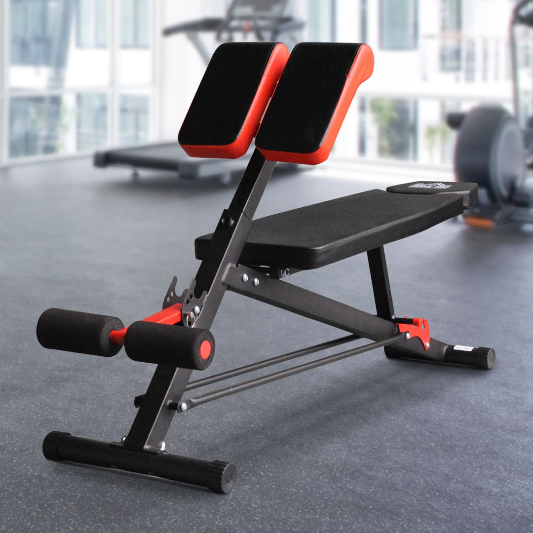 HOMCOM Multifunctional Hyper Dumbbell Bench Indoor Fitness Machine Weights Work Out Ab Sit Up Decline Flat Sit up