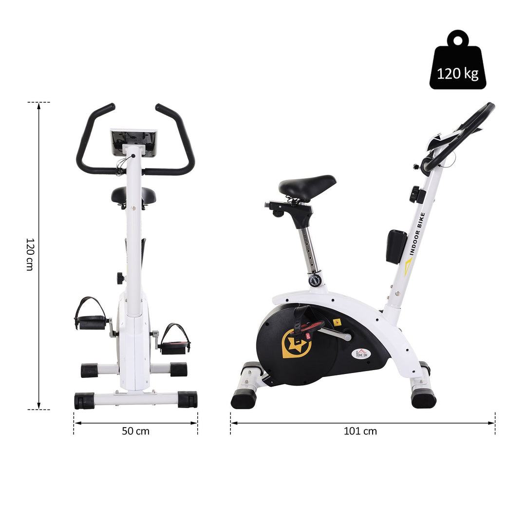 Exercise Bike Stationary Adjustable Height&amp;Magnetic Recumbent Cycling w/ LCD, Phone Holder