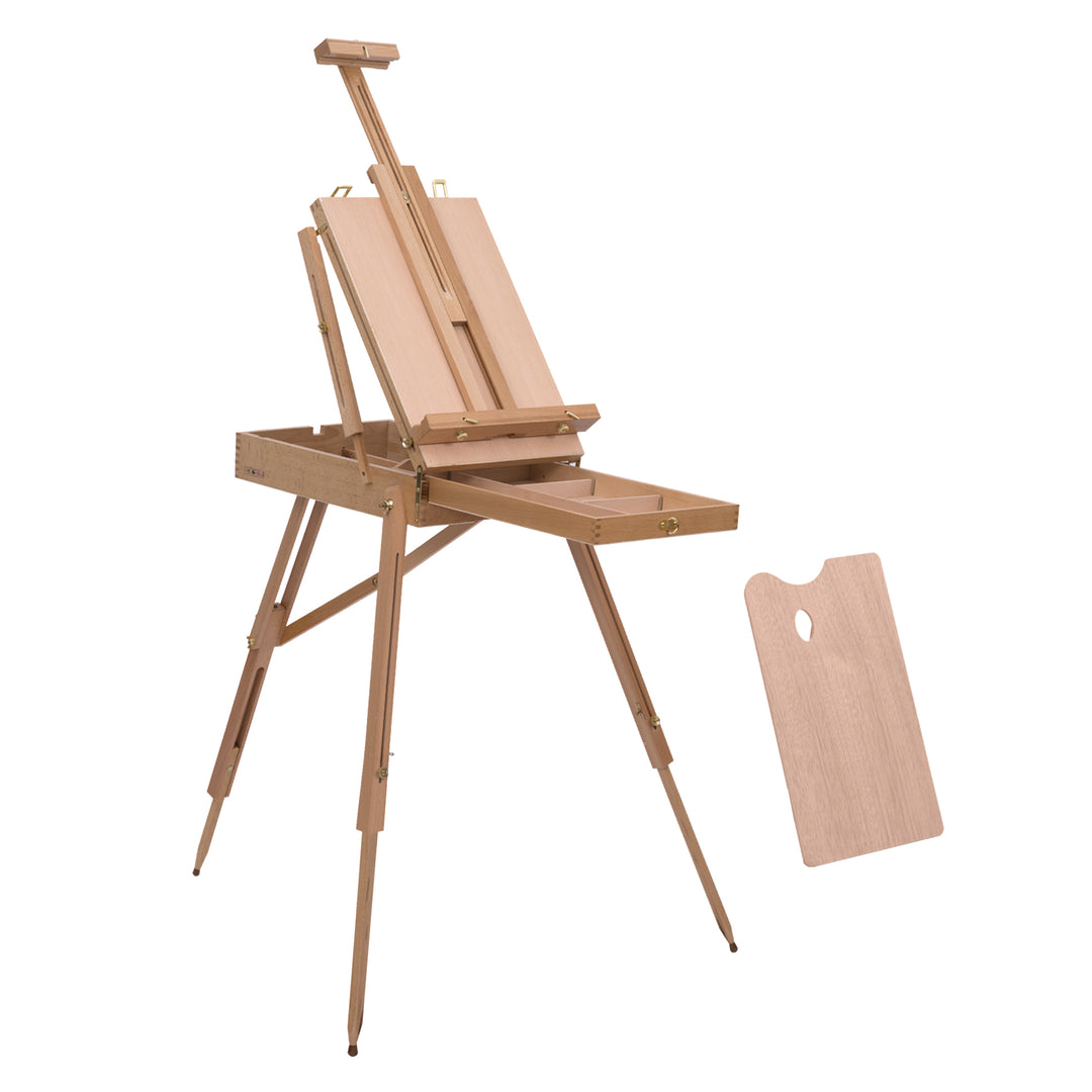 Wooden Art Easel Tripod Sketch Artist Painters Craft Portable Folding Drawing Board Lightweight - Natural Wood
