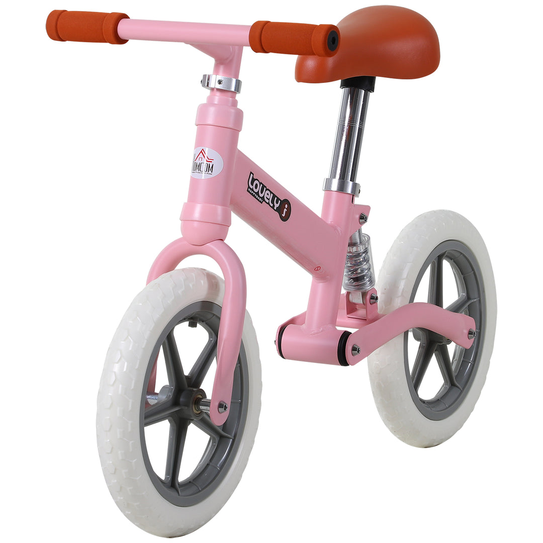 HOMCOM Toddler Balance Bike No Pedal Walk Training Pink