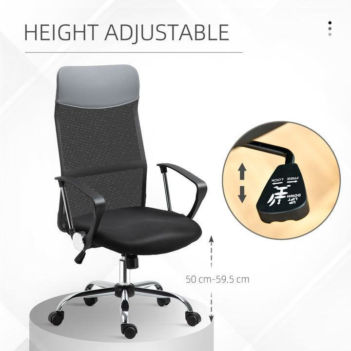 Ergonomic Office Chair Mesh Chair with Adjustable Height Tilt Function Black