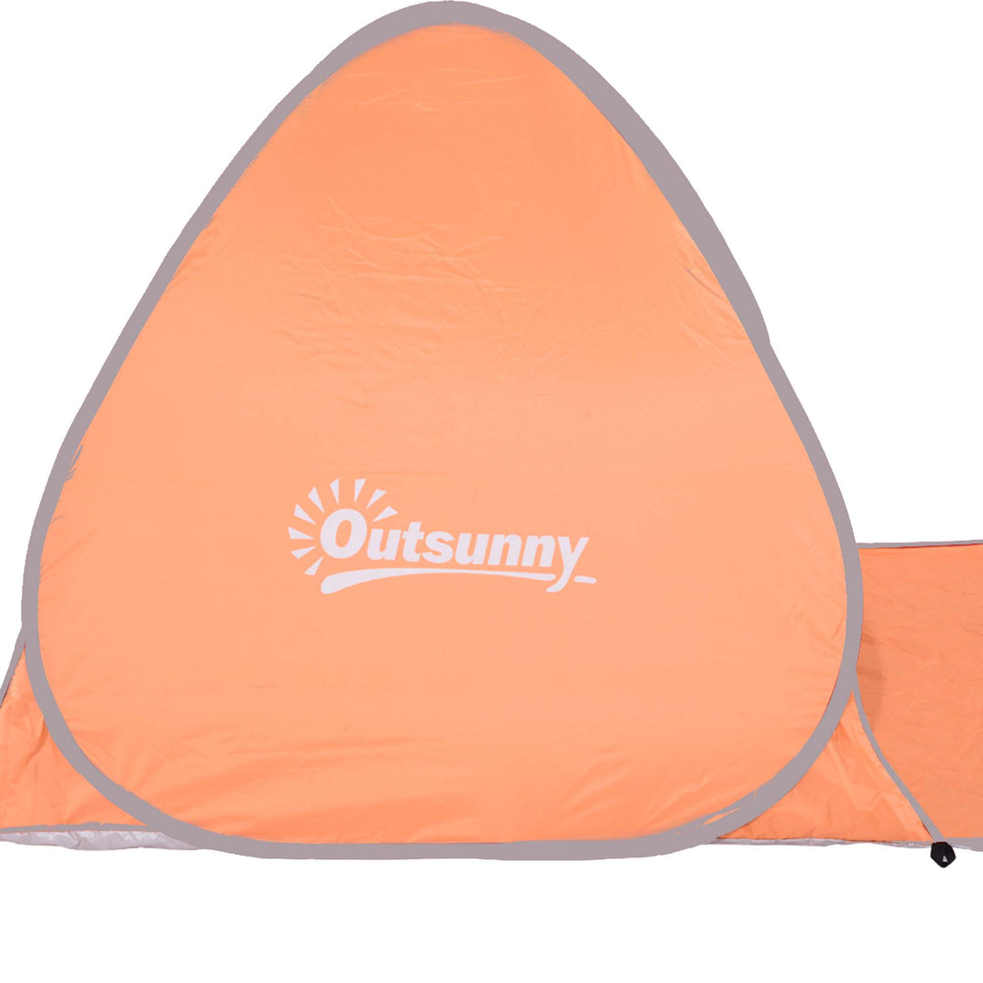 Pop-up Portable Beach Tent Hiking UV Protection Patio Sun Shade Shelter Tent of 2 Person-Orange