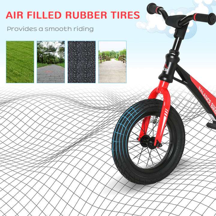 Kids Balance Bike, Adjustable Handlebar, Padded Seat, for 3-6 Years Old, Black