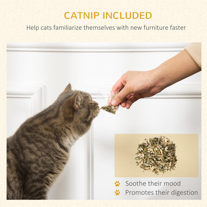 PawHut Cat Scratching Board with Catnip, Cardboard Scratcher Lounger Bed, 60 x 29 x 26.5cm