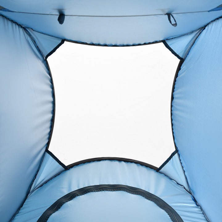 Camping Shower Tent Pop Up Toilet Privacy for Outdoor Changing Dressing Bathing Storage Room Tents, Portable Carrying Bag for Hiking, Blue