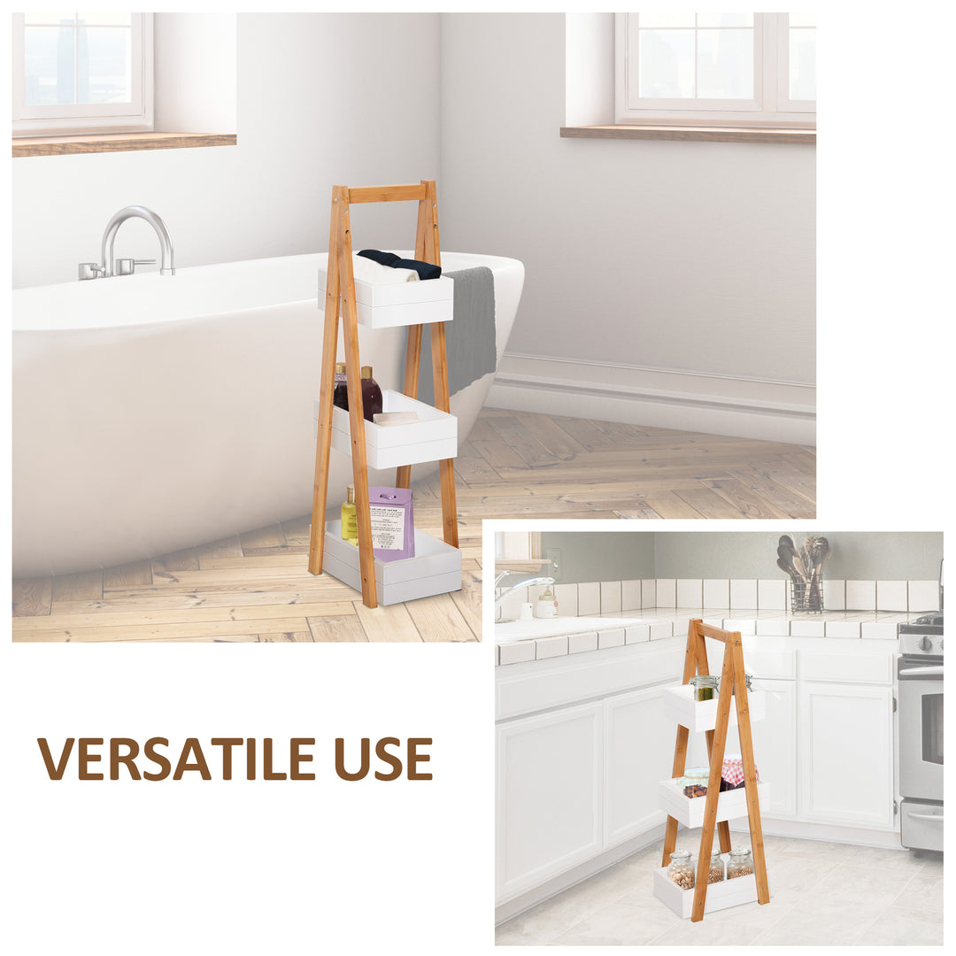 3 Tier A Frame Bathroom Shower Caddy Freestanding Rack Storage Unit Shelf Organiser