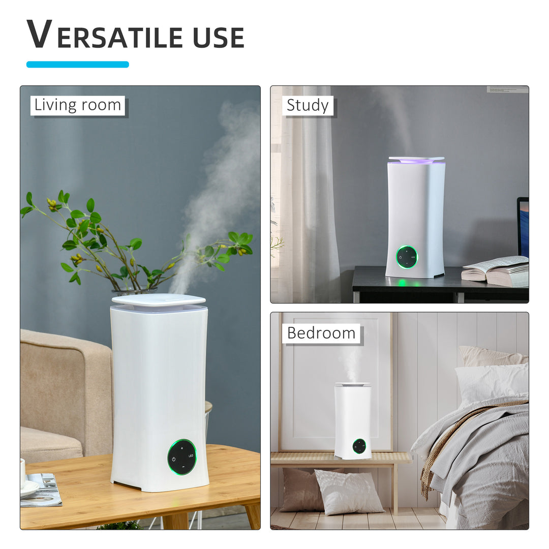 2L Cool Mist Humidifier Ultrasonic Air Humidifier with 7-Colour Lights, 3 Adjustable Mist Mode, Auto Shut Off, 8-10 Working Hours, White