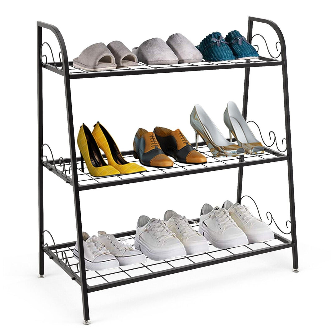 3-tier Metal Plant Stand Shelf Display Rack for Plants Shoes