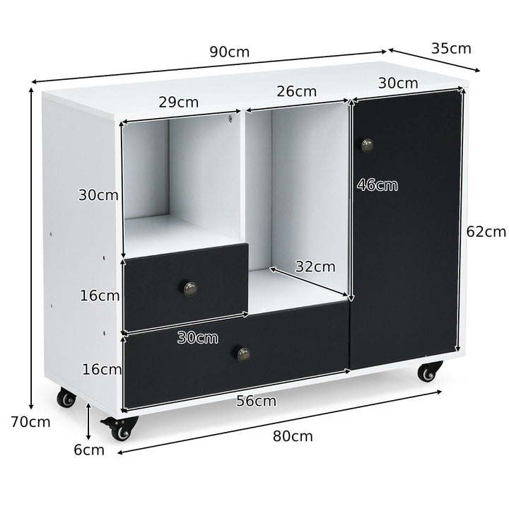 Stationery Storage Cabinet Chest with 2 Drawers