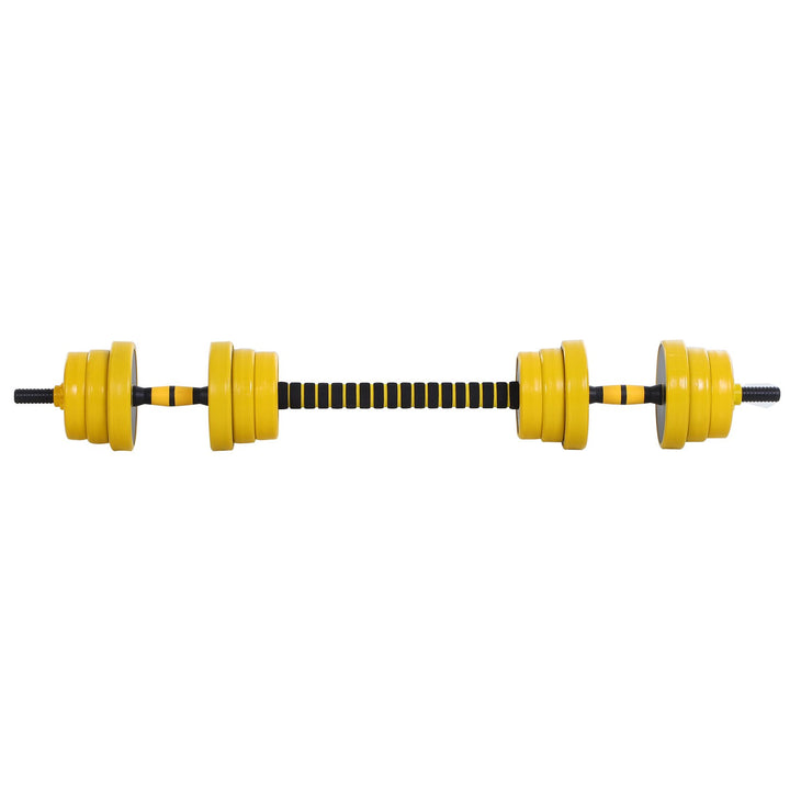 20KGS Dumbbell & Barbell  Adjustable Set Plate Bar Clamp Rod Home Gym Sports Area Exercise Ergonomic