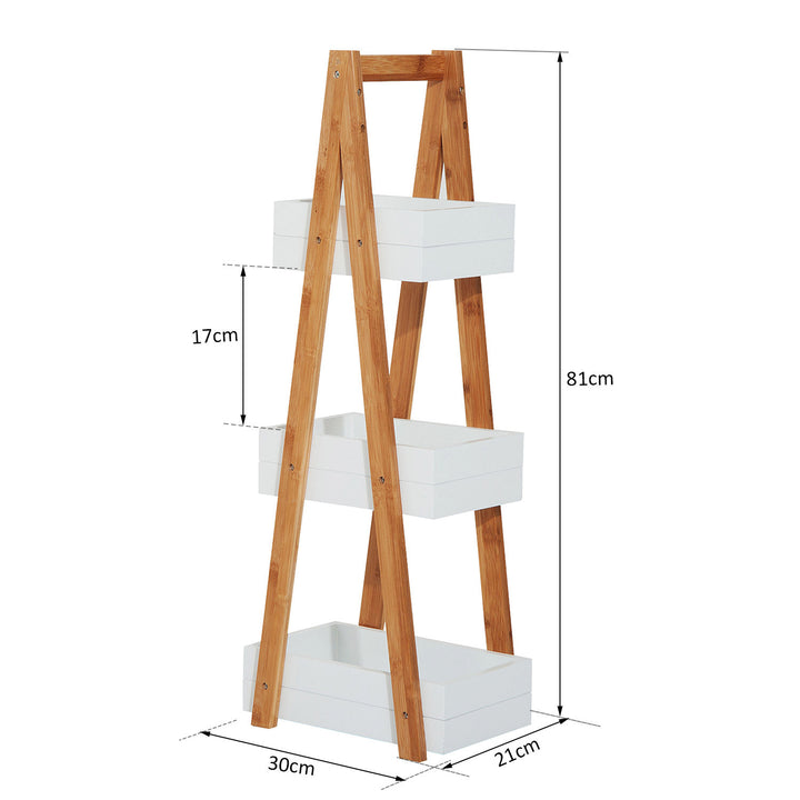 3 Tier A Frame Bathroom Shower Caddy Freestanding Rack Storage Unit Shelf Organiser