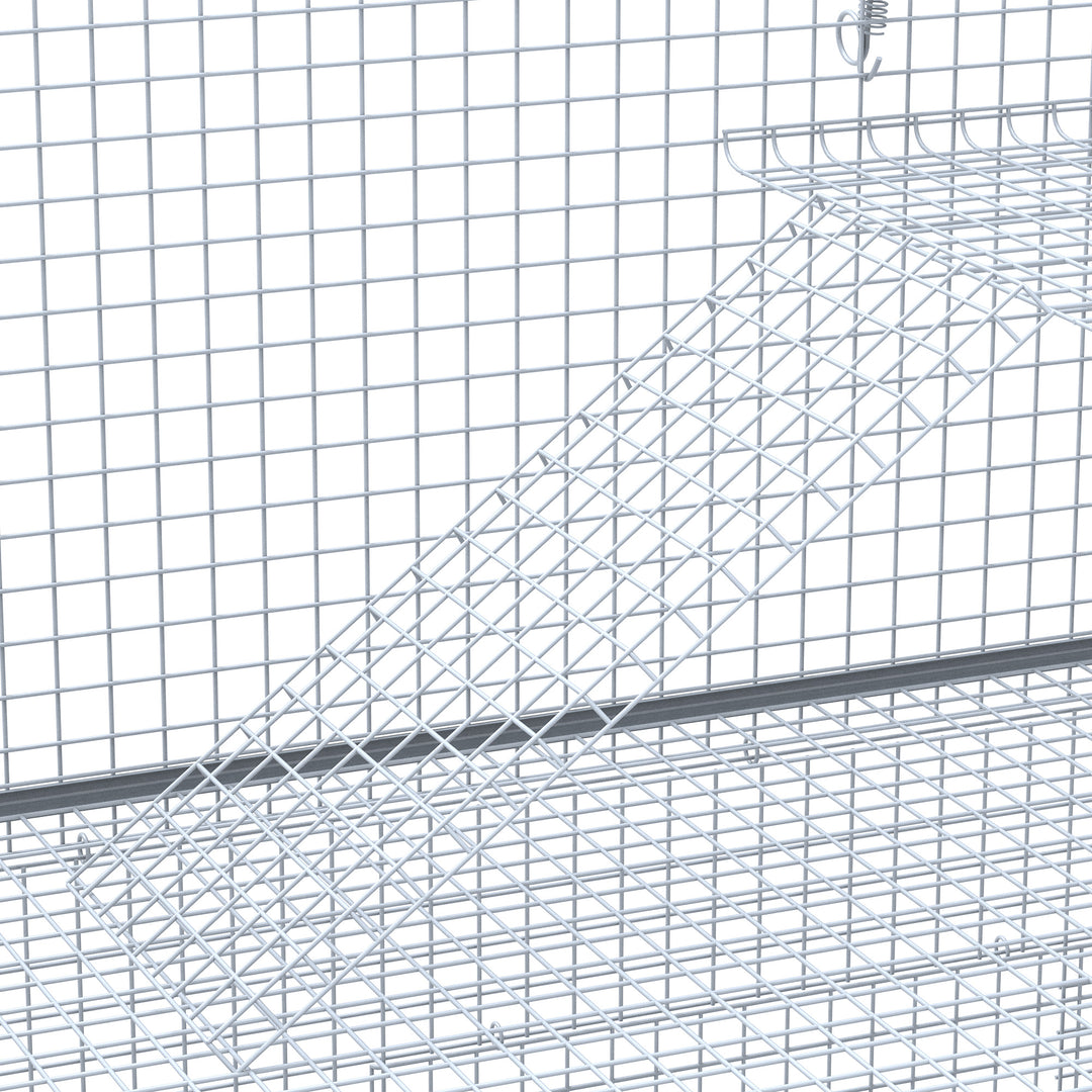 3-Level Metal Hamster Cage Small Animal Rat Rodent Pet Hutch Ferret Chinchilla Platform Feeding Habitat Easy Clip Base Ladder Grey