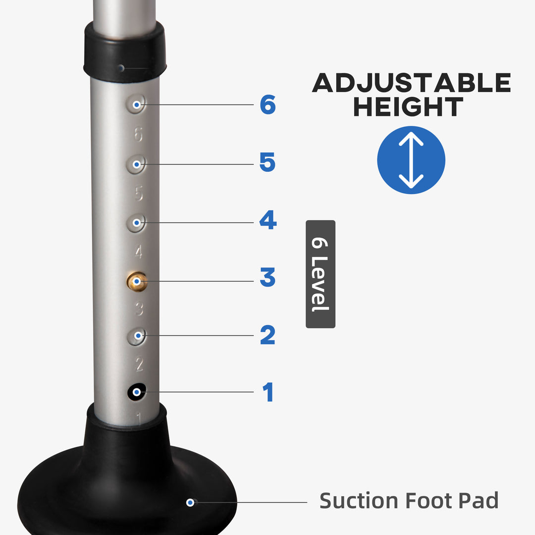 Shower Chair for the Elderly and Disabled, Height Adjustable Shower Stool with Back and Flipped Padded Arms, Suction Foot Pads, White