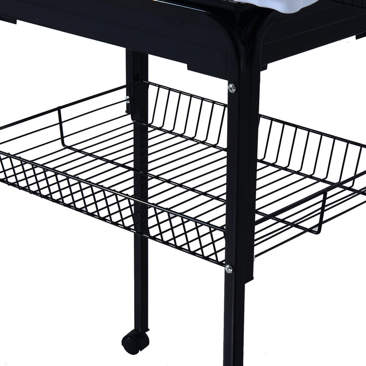PawHut Large Pet Bird Cage Parrot Cockatiel House, 47.5Lx37Wx153Hcm-Black
