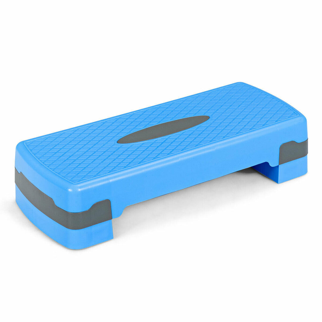 Aerobic Exercise Step with Risers and Non-Slip Surface-Blue