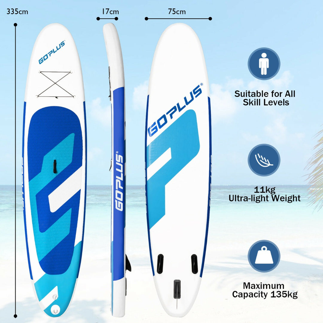 Inflatable Stand Up Paddle Board with Hand Pump-Navy Blue