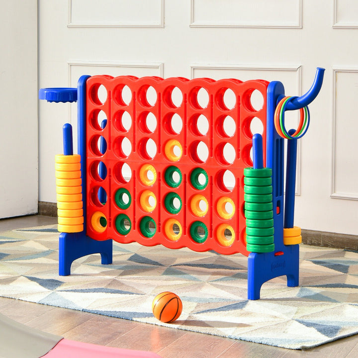 Giant Connect 4 Game Jumbo with 42 Rings-Blue