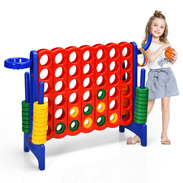 Giant Connect 4 Game Jumbo with 42 Rings-Blue