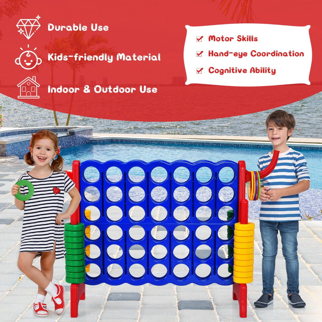 Giant Connect 4 Game Jumbo with 42 Rings-Red