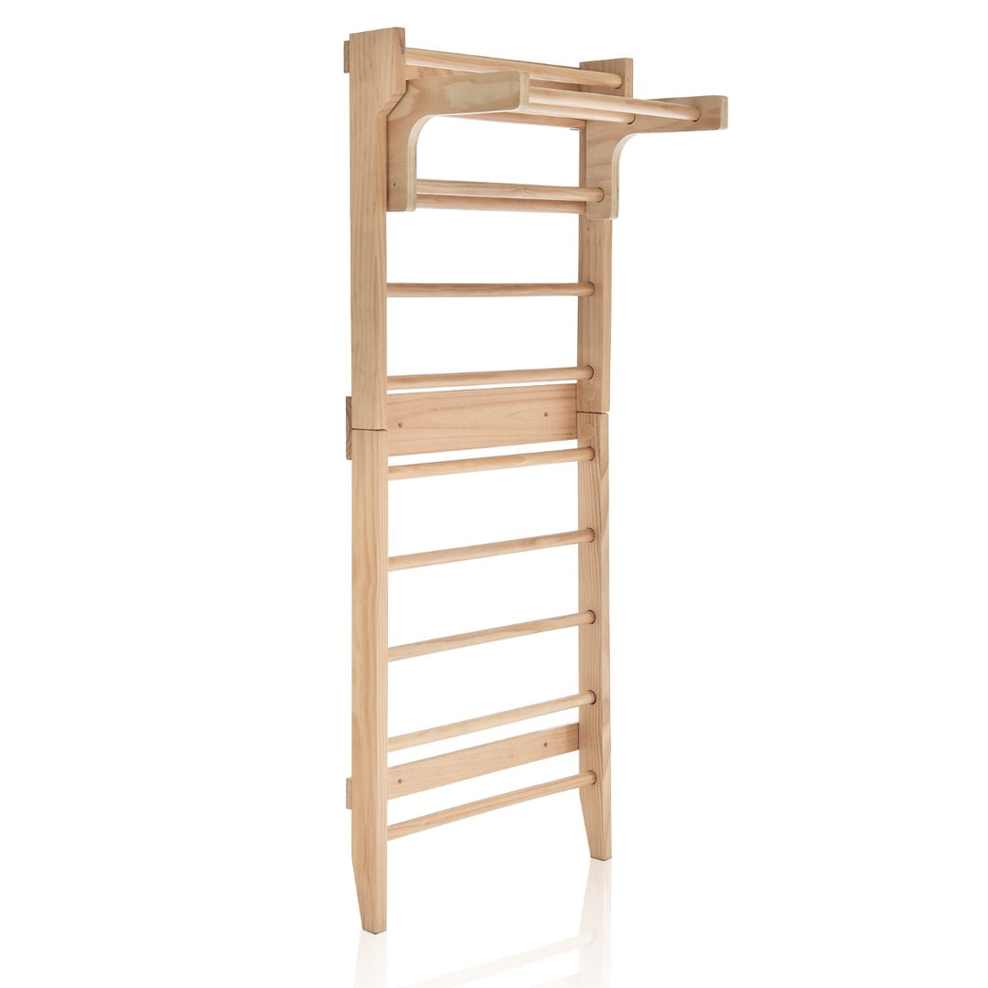 Wooden Swedish Ladder with Pull-up Bar for Strength Training