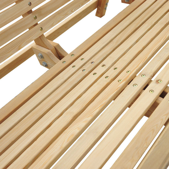 Outsunny 2-Seater Larch Wood Swing Chair Bench