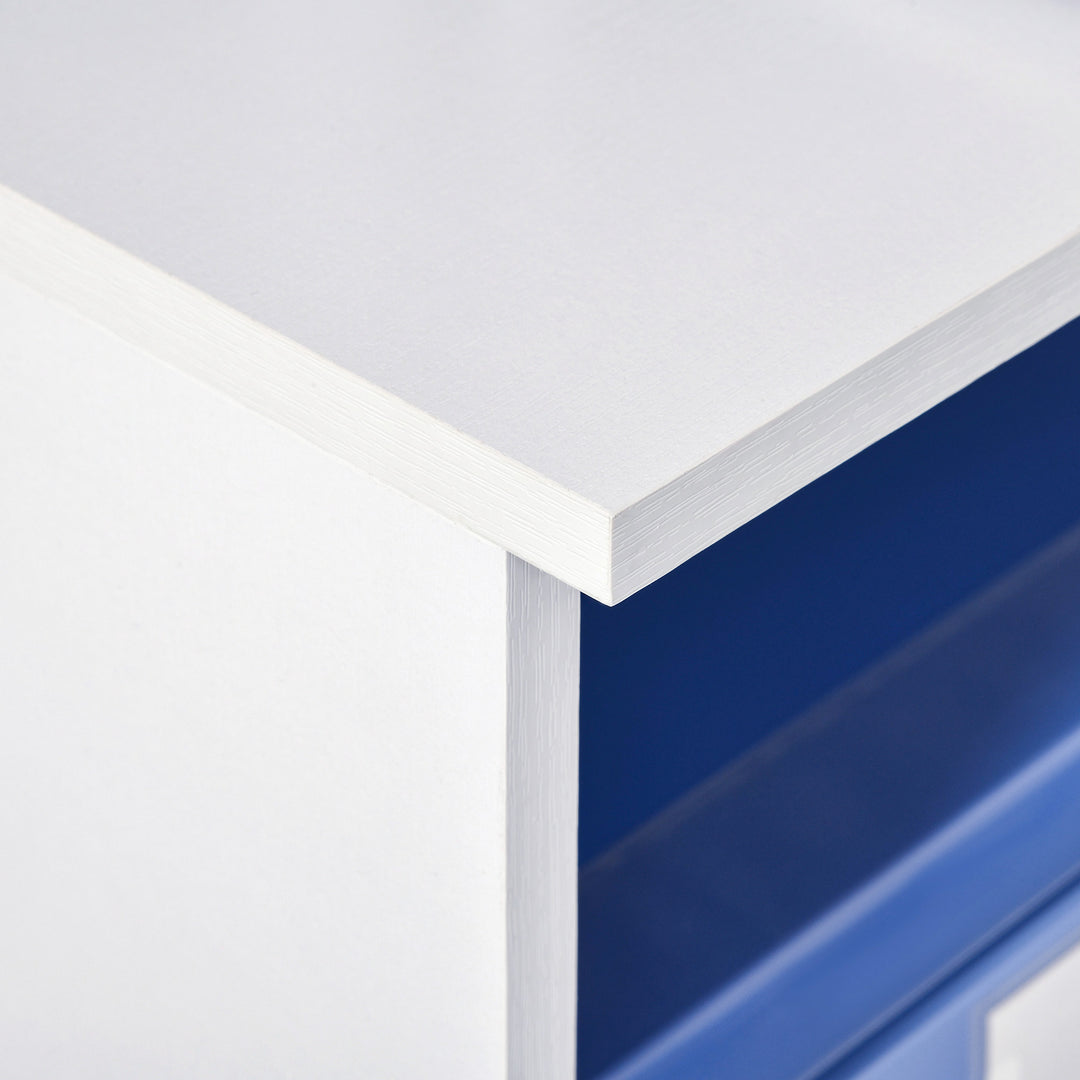 Filing Cabinet/Printer Stand with Open Storage Shelves, for Home or Office Use, Including an Easy Drawer, White