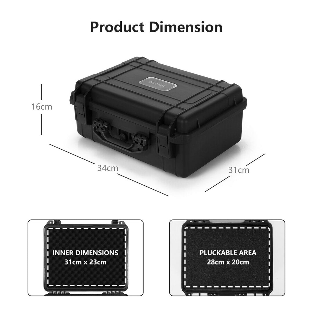 Portable Waterproof Hard Case with Customizable Foam Insert