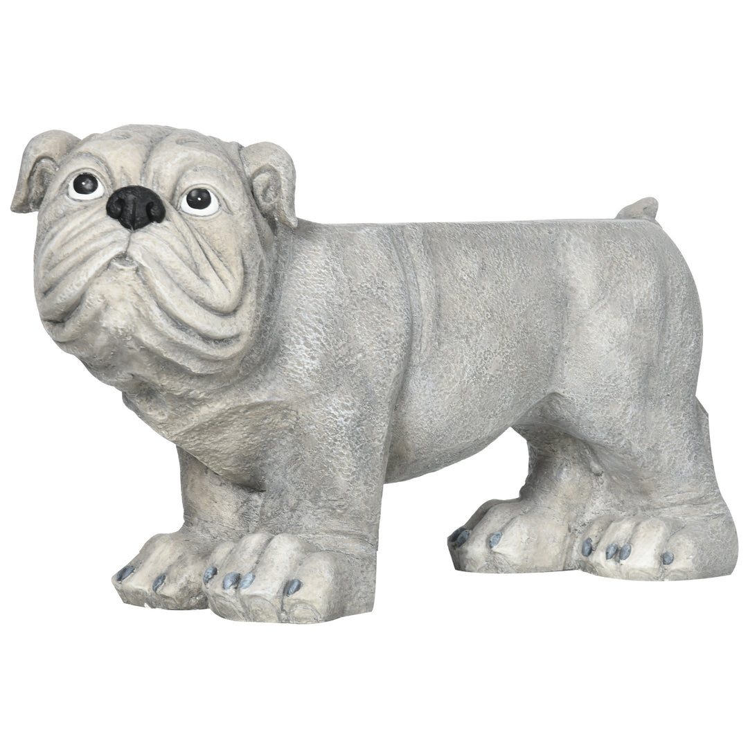 Realistic Pekingese Sculpture, Garden Statue / Garden Stool, Outdoor Dog Ornament Home Decoration