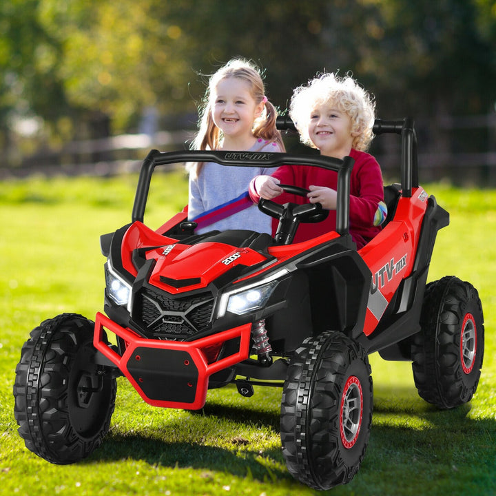 12V Electric Car With Music Remote Control and 2 Seats for Kids-Red