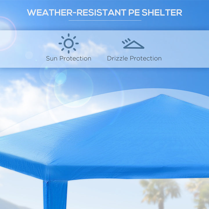 2.7m x 2.7m Garden Gazebo Marquee Party Tent Wedding Canopy Outdoor(Blue)