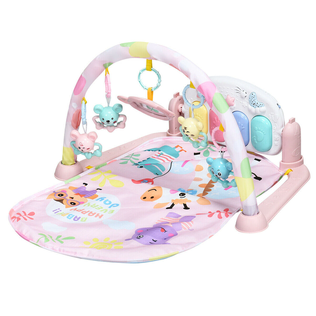 Baby Play Mat with Lights and  Music for Newborn-Pink