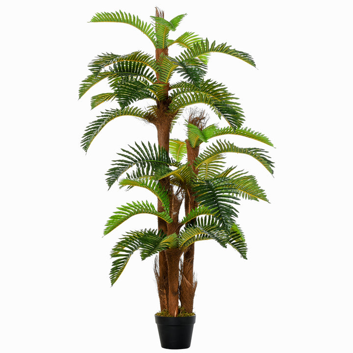 150cm/5FT Artificial Fern Tree Decorative Plant 36 Leaves with Nursery Pot, Fake Plant for Indoor Outdoor Décor