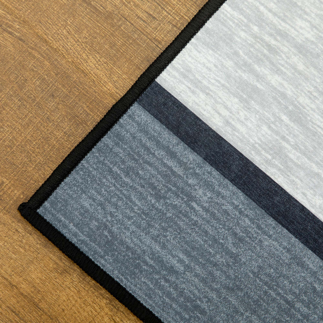 Modern Geometric Rugs, Large Carpet Area Rugs for Living Room, Bedroom, Dining Room, 80x150 cm, Blue and Grey