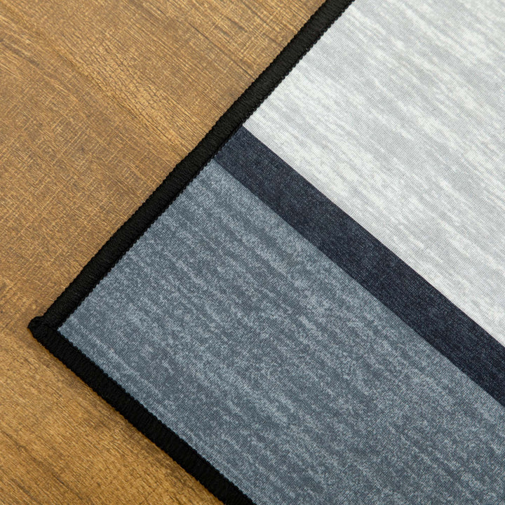 Modern Geometric Rugs, Large Carpet Area Rugs for Living Room, Bedroom, Dining Room, 80x150 cm, Blue and Grey