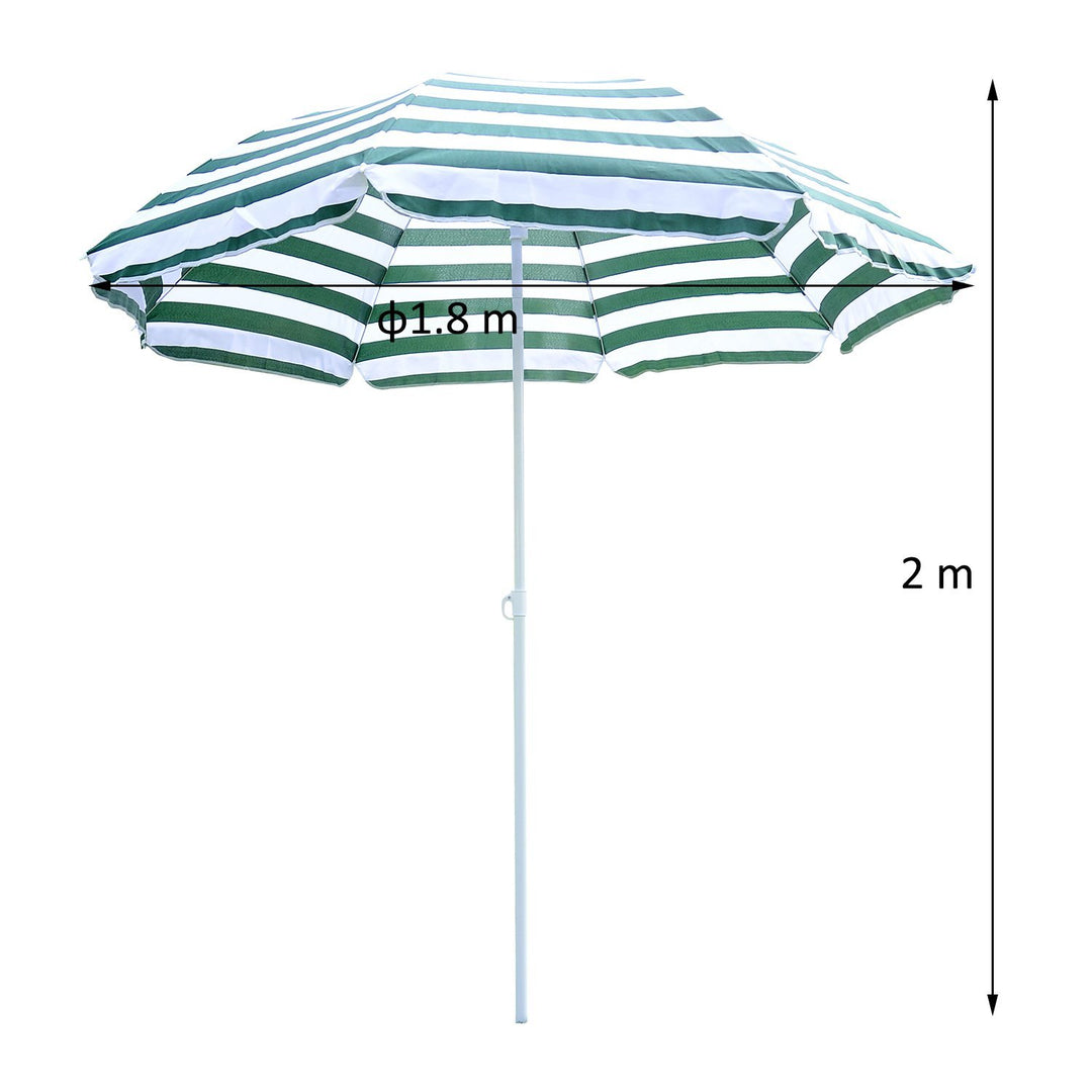 Outsunny Large 1.8m Patio Garden Beach Sun Crank Umbrella Sunshade Folding Tilt Crank Parasol New