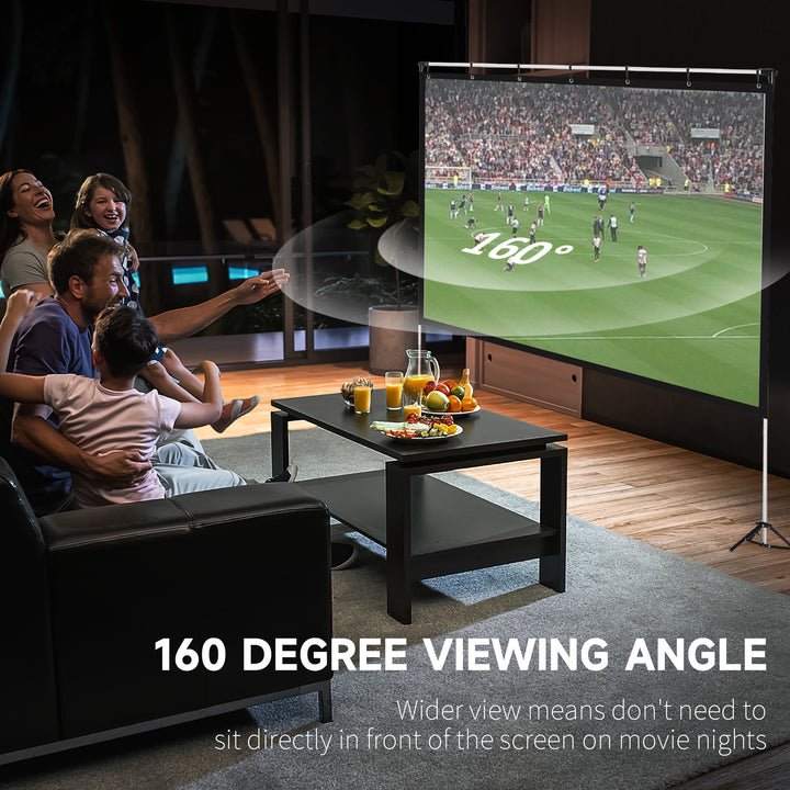 Projector Screen and Stand, Portable Front and Rear Screen