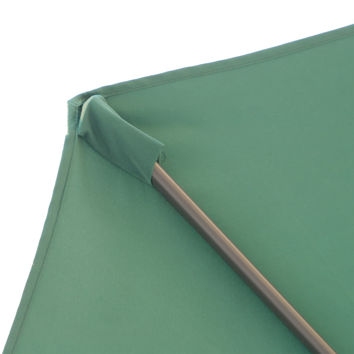 3m Patio Offset Roma Parasol Cantilever Hanging Sun Shade Canopy Shelter 360¡ Rotation with Cross Base - Green