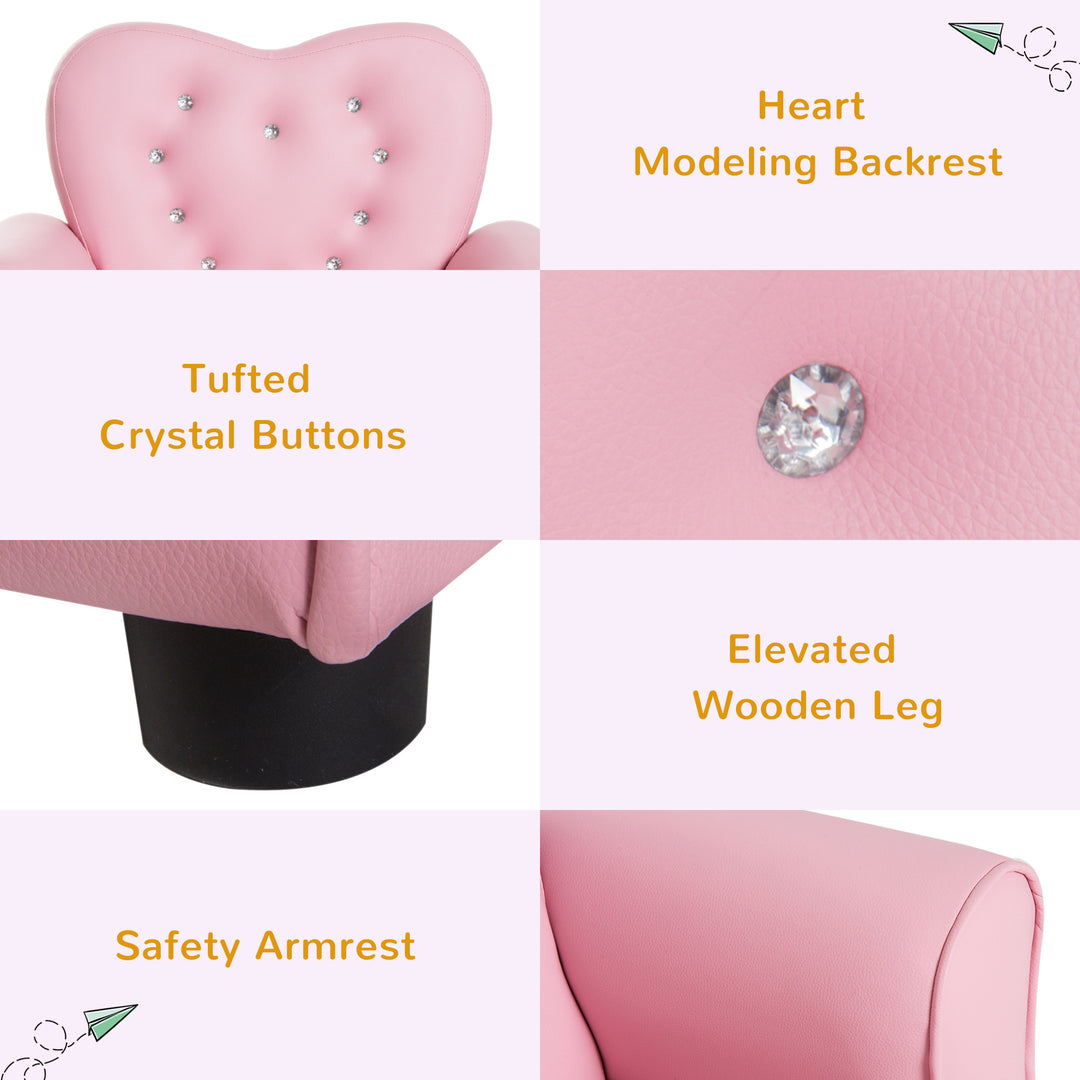 Kids Armchair, PVC-Pink