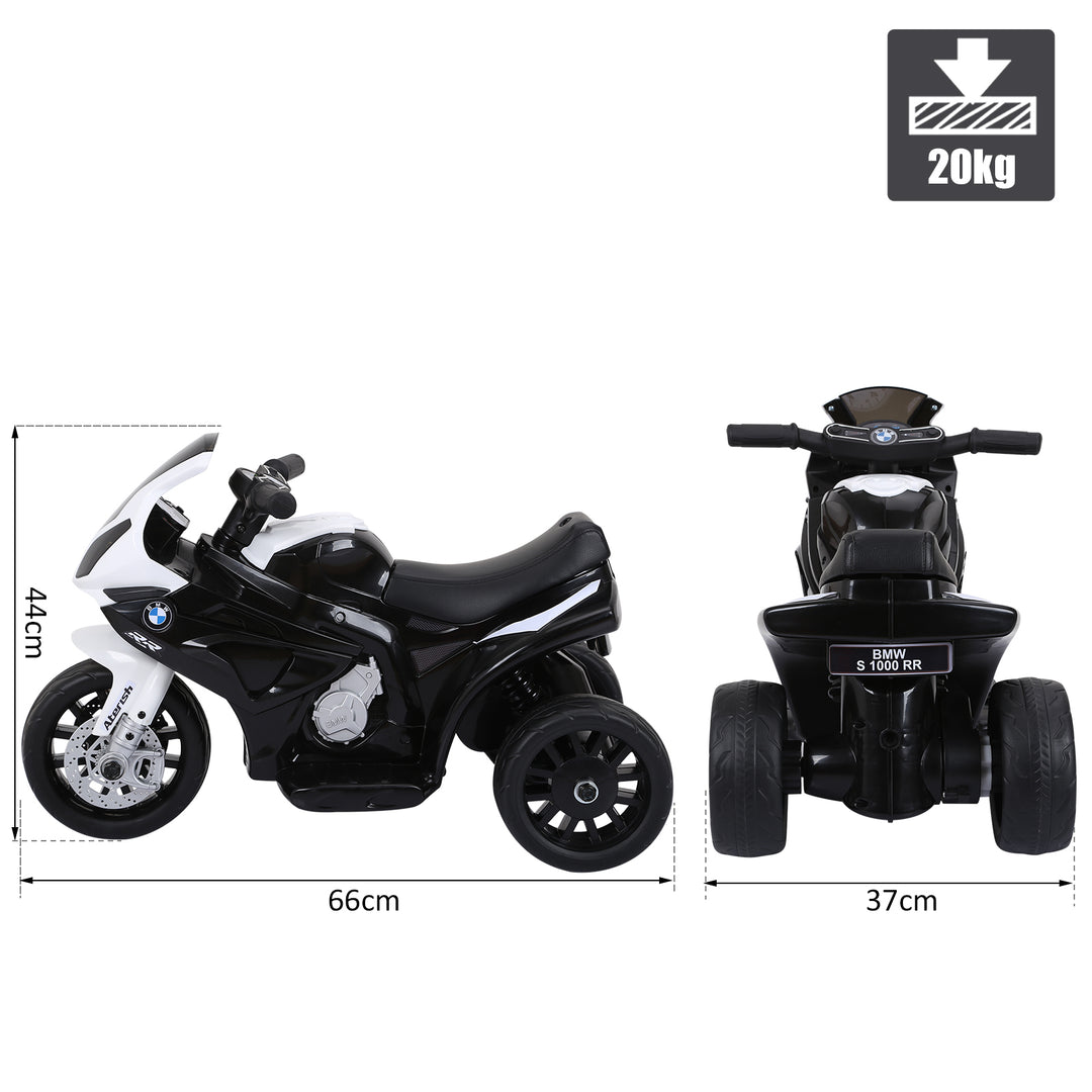 Compatible for Electric Kids Ride on Motorcycle BMW S1000RR w/ Headlights Music Battery Powered Play Bike 6V Black