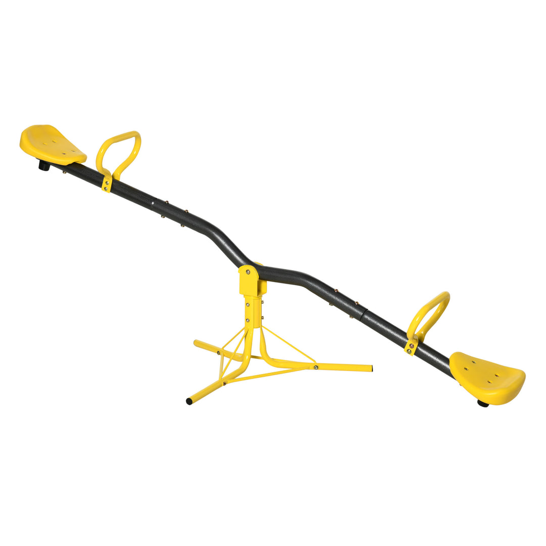 360 Degree Rotating Seesaw for Kids, Metal Teeter-Totter, Children&