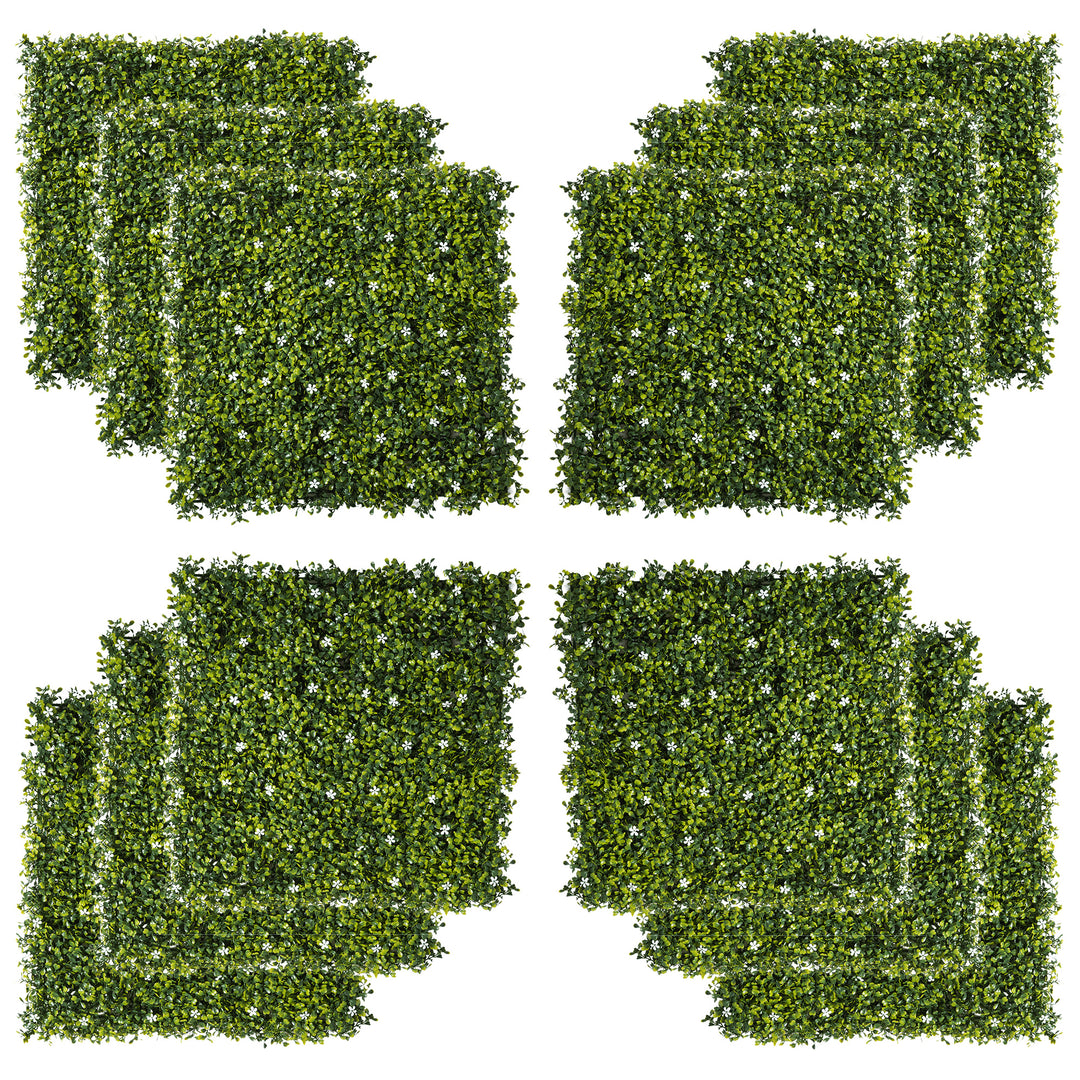 Artificial Boxwood Wall Panels with Privacy Fence Screen, Grass