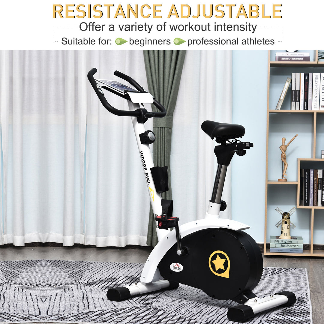 Exercise Bike Stationary Adjustable Height&amp;Magnetic Recumbent Cycling w/ LCD, Phone Holder