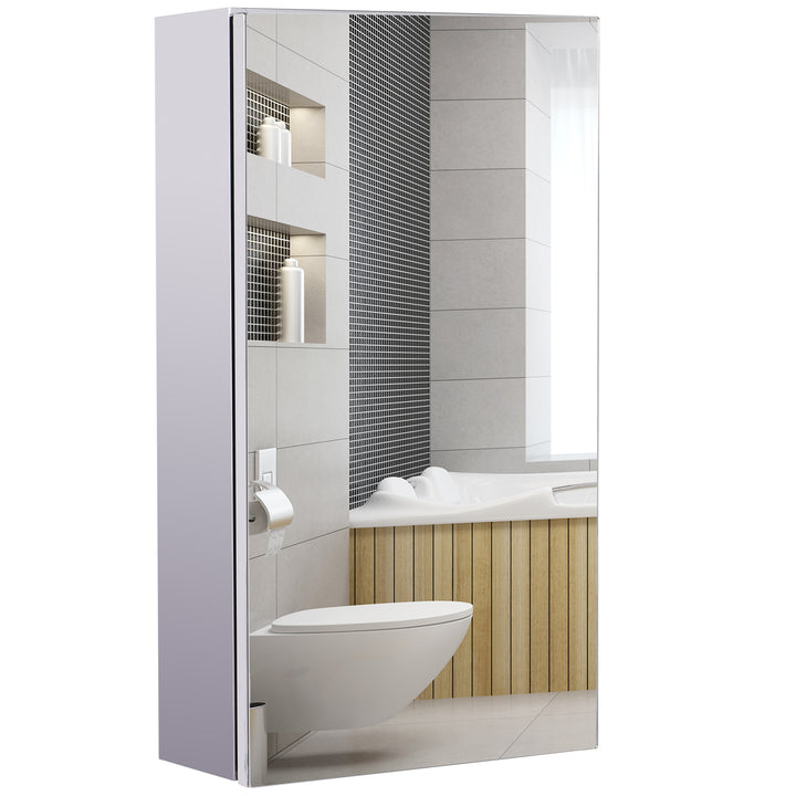 Stainless Steel Wall-mounted Bathroom Mirror Storage Cabinet 300mm (W)