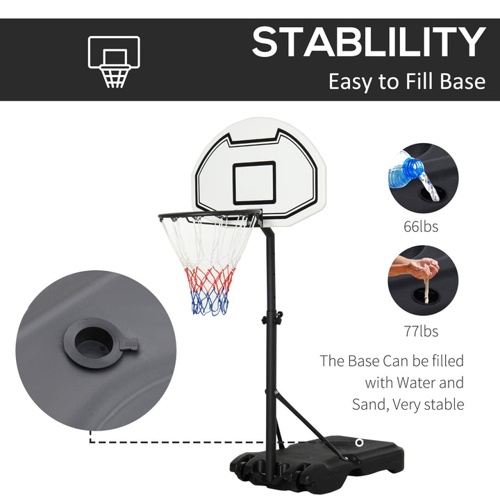 Basketball Stand 94-123cm Basket Height Adjustable Hoop For Kids Adults Suitable for Pool Side